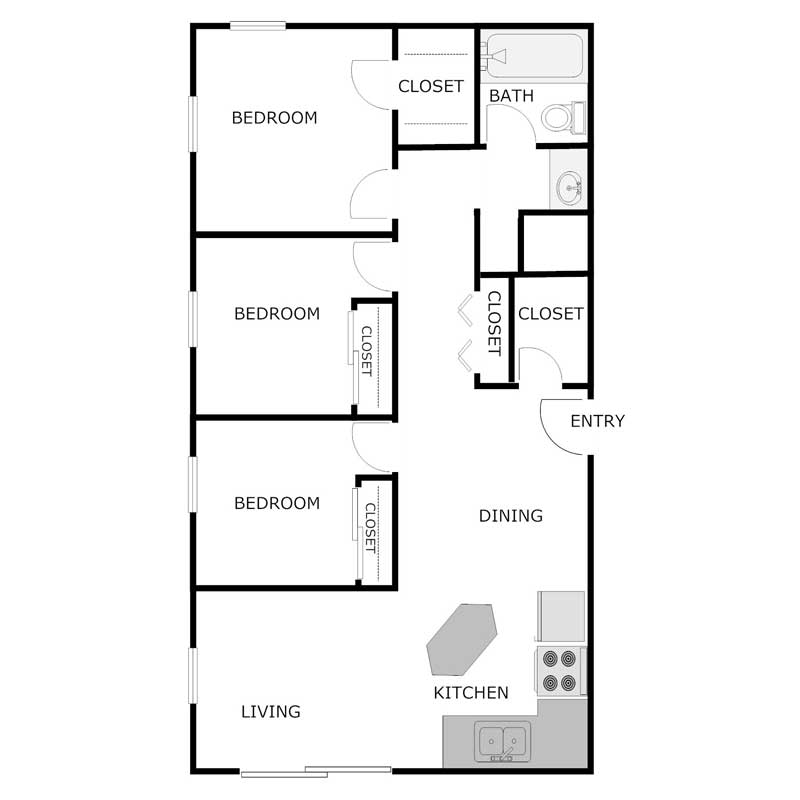 Floor Plans Gray Gables Apartments Albert Lea, MN A PRE/3 Property